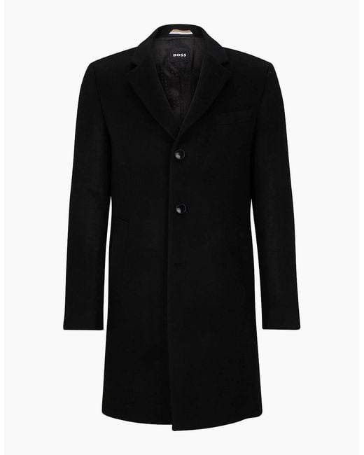 Boss Black Hyde Tailored Fit Long Formal Coat for men