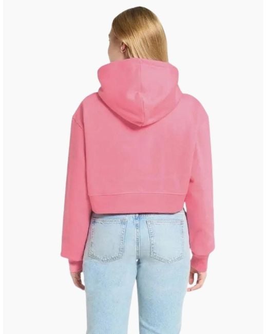 Jacquemus Pink Le Sweatshirt Court Cropper Hoodie