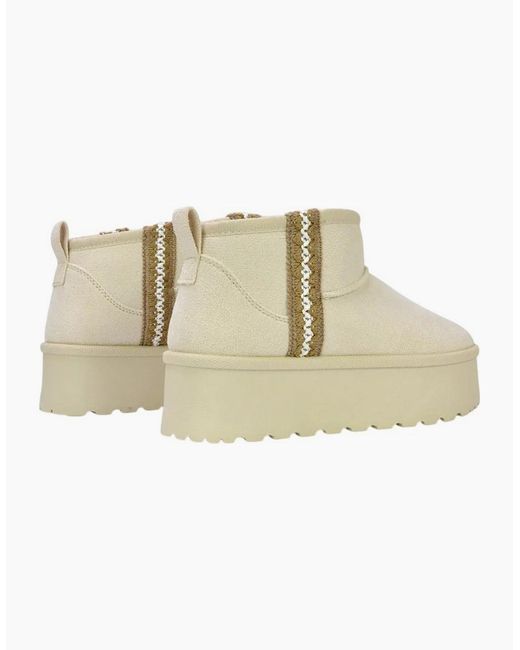 XY London Natural Ladies Thea Aztec Ankle Boots