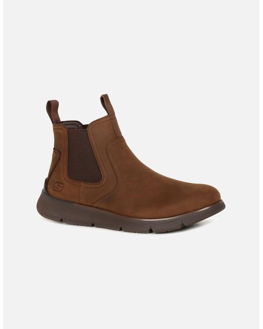 Skechers Brown Augustino Chelsea Boots for men
