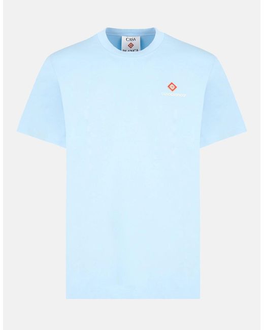 Casablanca Blue Core Logo 3D Classic T-Shirt for men