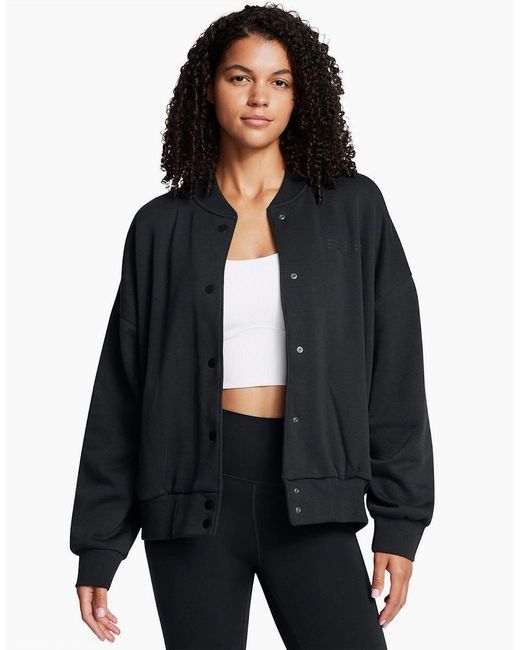 Under Armour Black Lightweight Varsity Bomber Jacket