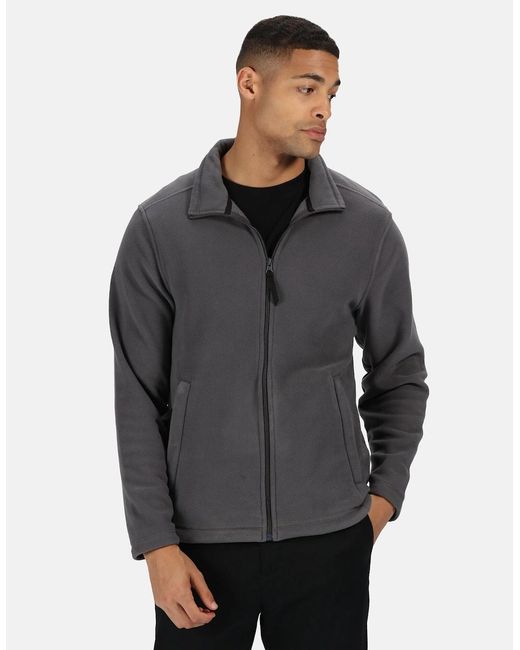 Regatta Gray Professional Plain Micro Fleece Full Zip Jacket (Layer Lite) for men