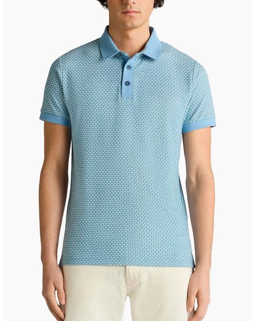 Remus Uomo Blue Short Sleeve Polo Shirt Pale for men