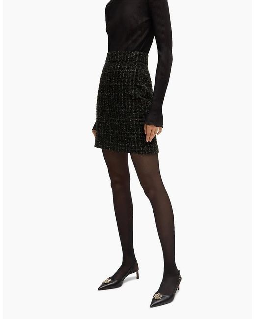 Boss Black Viliana Mini Plaid Pencil Skirt