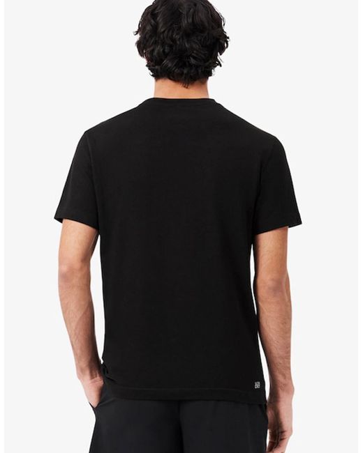 Lacoste Black Ultra Dry Graphic Sport T-Shirt for men
