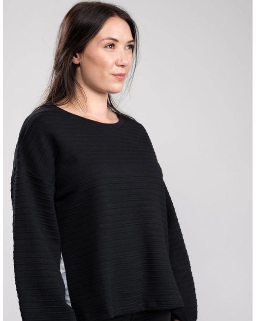French Connection Black Fredia Jersey Scoop Pleat Back