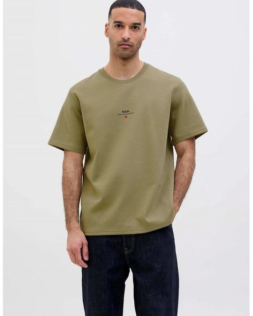 Jack & Jones Green Text Graphic Crew Neck Short Sleeve Jersey T-Shirt for men