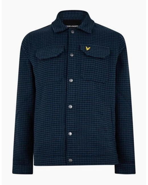 Lyle & Scott Blue Lyle & Scott Textured Muddy Jacket for men