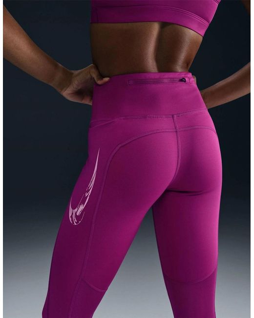 Nike Pink W Nk Df Fast Mr