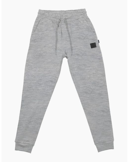 Aquascutum Gray Solid Patterned Tapered Fit Slim Joggers for men