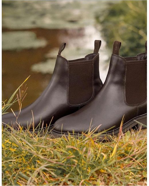 Loake Black Ducksworth Oiled Nubuck Waterproof Chelsea Boot Dark for men