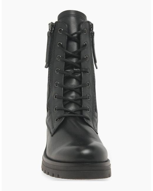 Gabor Black Serve Biker Boots