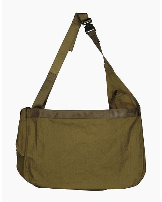 C P Company Green Plain Paper Touch Bag for men