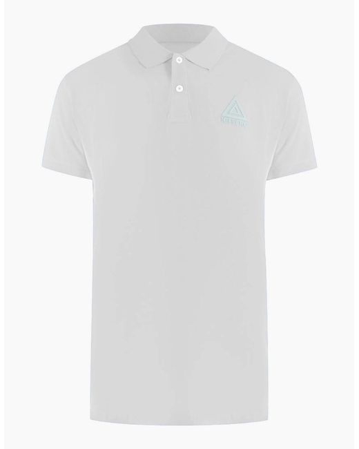 Iceberg White Ice Triangle Logo Polo Shirt for men