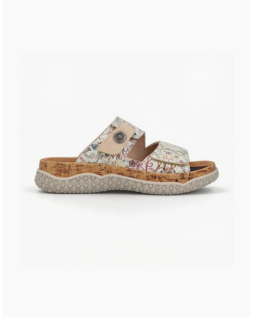 Rieker White V0300 Cross Strap Sandals