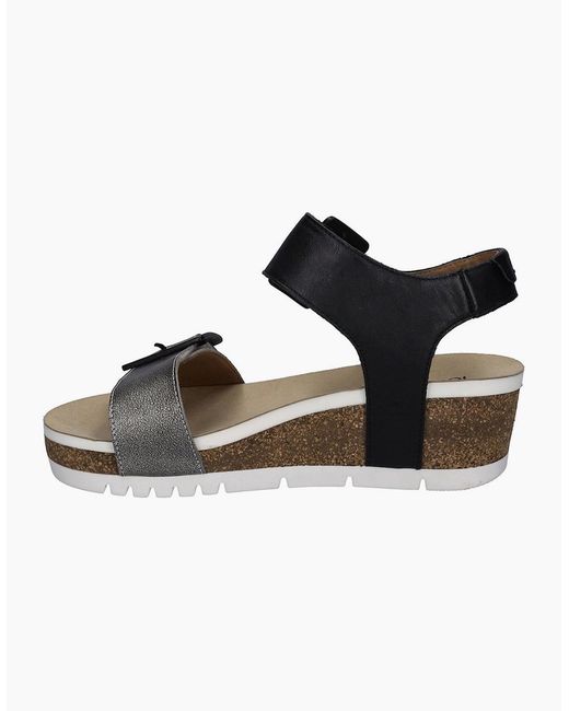 Josef Seibel Black Quinn 02 Wedge Sandals