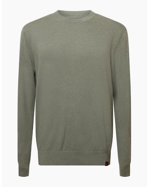 Jack & Jones Green Brooks Relaxed Fit Cashmere Blend Sweater Crew Sweatshirt for men