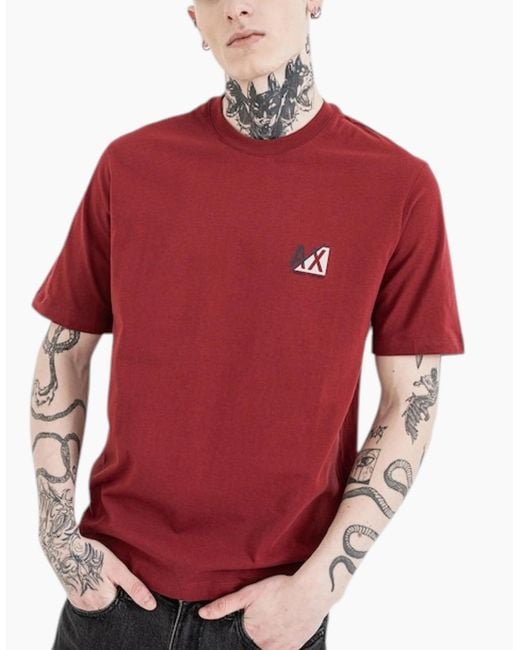 Armani Gray Exchange T-Shirts Milano Basic Ax Print Tee for men