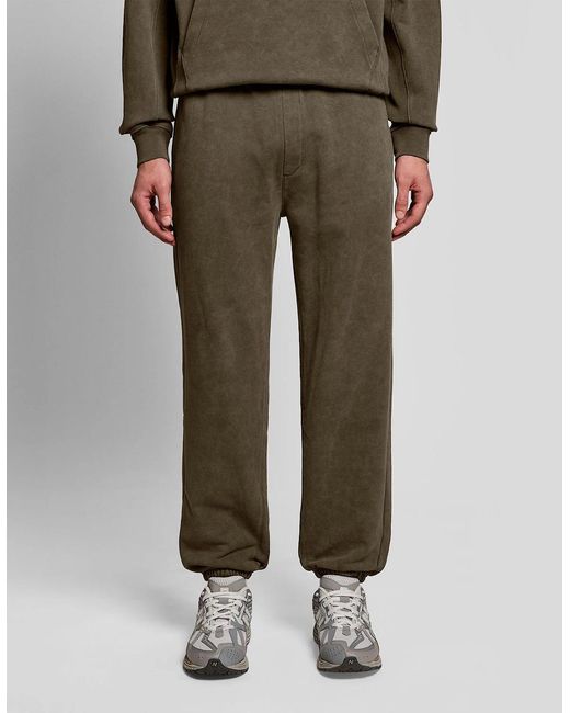 Lyle & Scott Green Heavy Wash Cotton Joggers for men