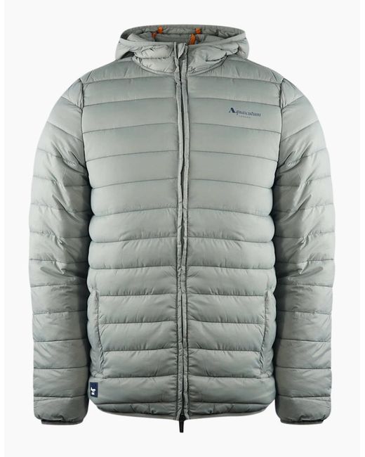 Aquascutum Gray London Logo Active Hoodie Jacket for men