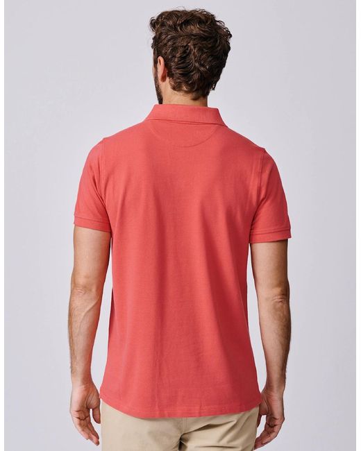 aubi Red Oliver Pique Polo for men