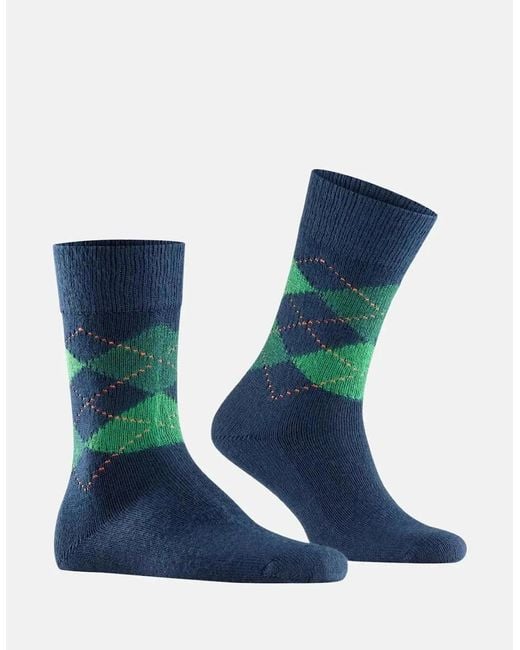Burlington Blue Preston Socks