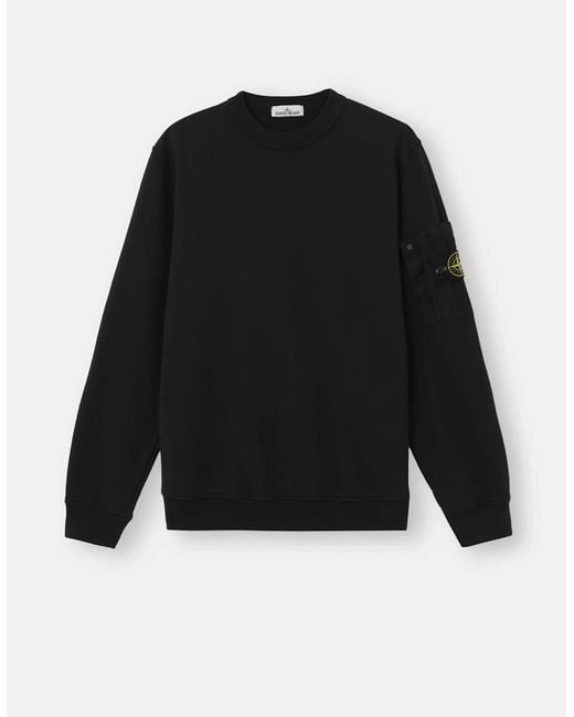 Stone Island Black Cotton 6100015 Sweatshirt for men