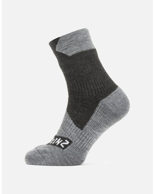 SealSkinz Gray Bircham Waterproof All Weather Ankle Socks