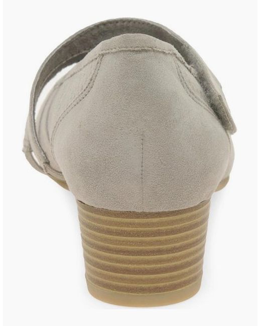 Softline Gray Elizabeth Mary Jane Court Shoes