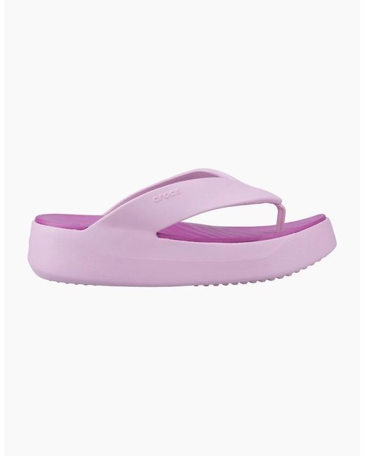 CROCSTM Purple Getaway Platform Flip Toe Post Sandals