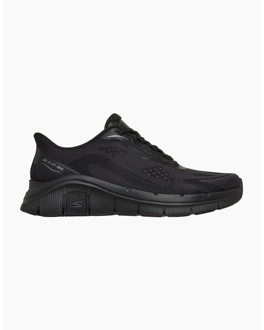 Skechers Black Relaxed Fit Flex Zayder Textile Mesh/Synthetic Trainers for men