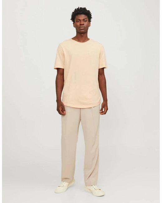 Jack & Jones Natural Crew Neck Regular Fit T-Shirt for men