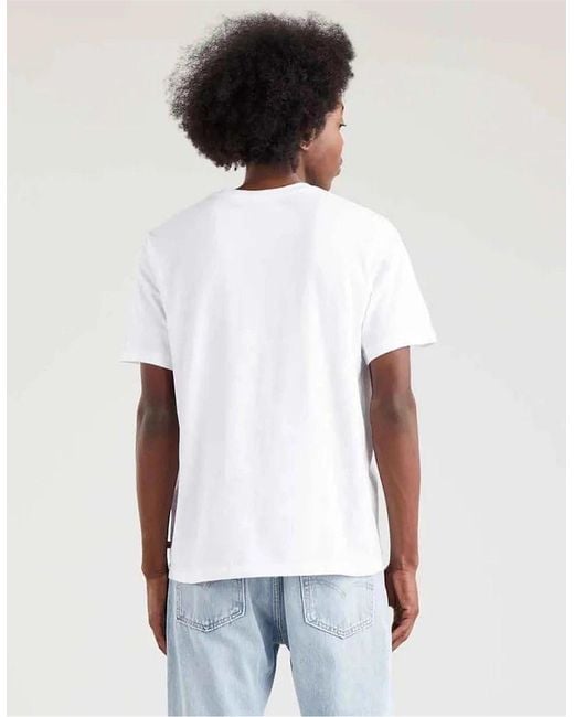 Levi's White Levi's Relaxed Fit Crew Neck Short Sleeve Boyfriend T-Shirt for men