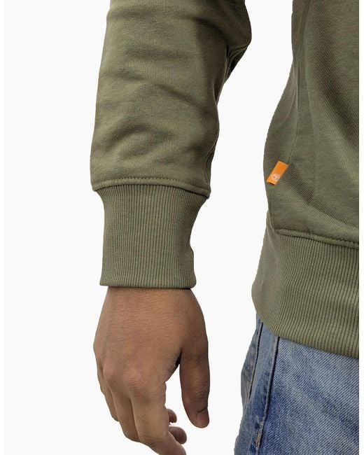 Timberland Green Sweatshirts Pullover Crew Neck Fleece Casual Cotton Jumper for men