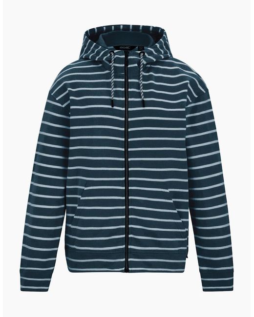 Regatta Blue Ladies Bayletta Striped Full Zip Hoodie