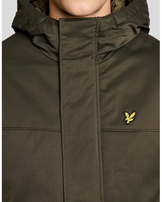 Lyle & Scott Green Padded Parka for men