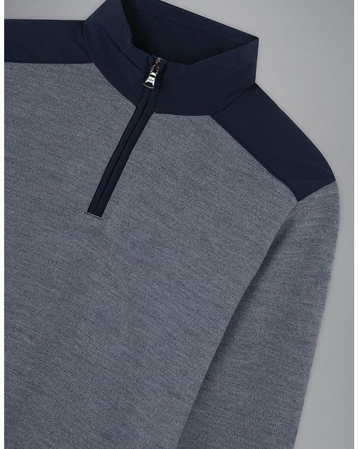 Paul & Shark Blue Wool Sweater With Typhoon Insert for men