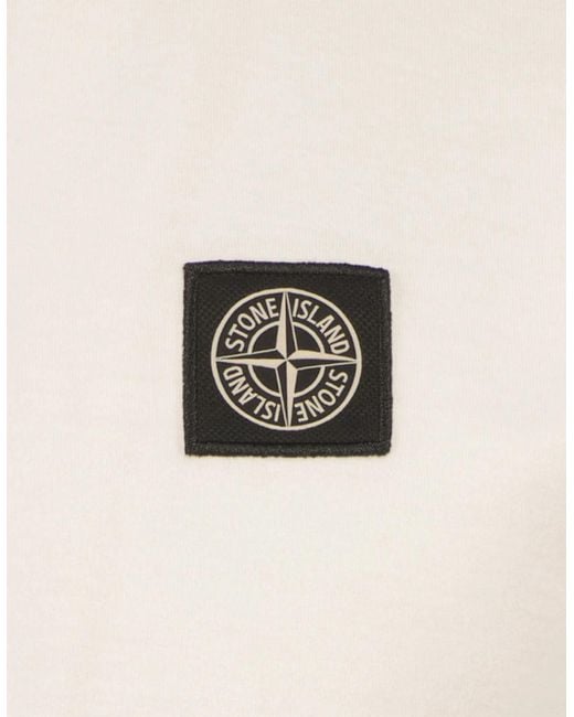 Stone Island White Patch Logo T-Shirt for men