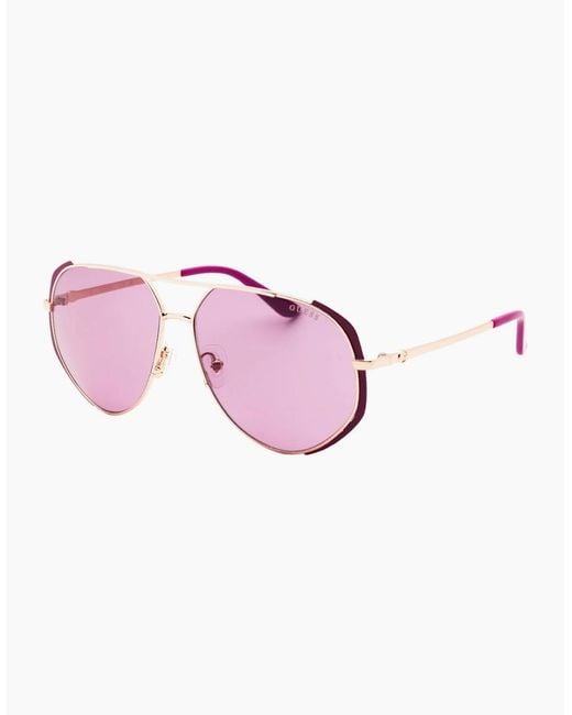 Guess Pink Shiny Rose Sunglasses