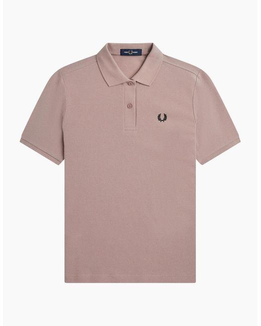 Fred Perry Pink Logo Dark Polo Shirt
