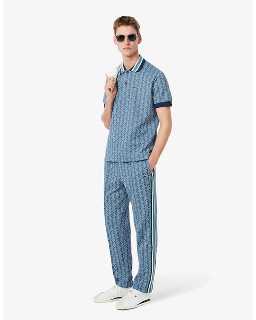 Lacoste Blue Paris Monogram Sweatpants for men