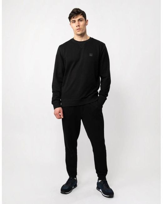 Boss Black Boss Westart Crew Neck Sweatshirt With Logo Patch Nos for men
