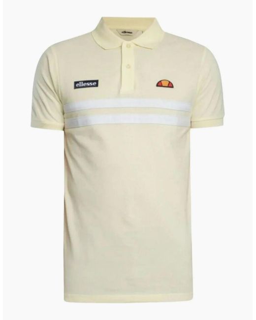 Ellesse White Muccia Light Polo for men