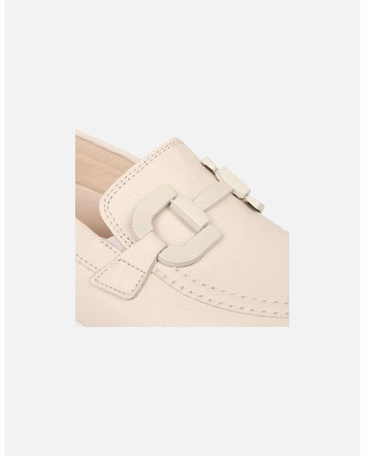 Gabor White Baby Loafers