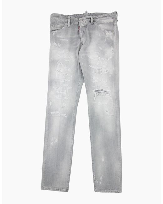 DSquared² Gray Piranha Denim Wash Cool Guy Jeans 852 for men