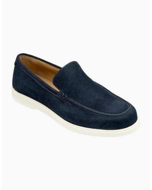 Loake Blue Tuscany Loafer Suede for men
