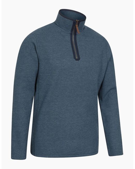 Mountain Warehouse Blue Beta Contrast Zip Top for men