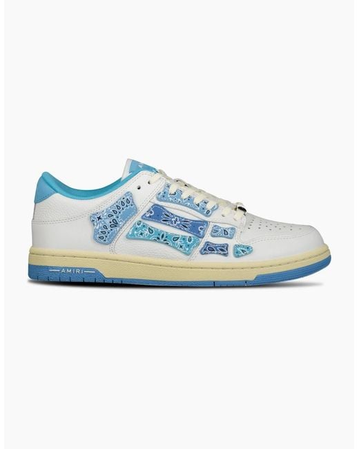 Amiri Blue Skeleton Low Top Bandana Trainers for men