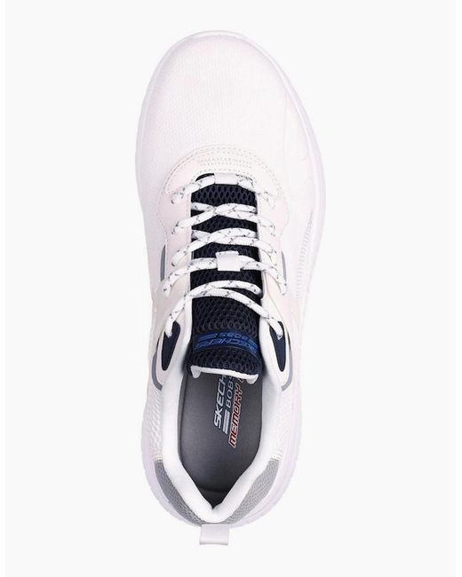 Skechers White Bobs Squad Chaos Elevated Drift Trainers for men